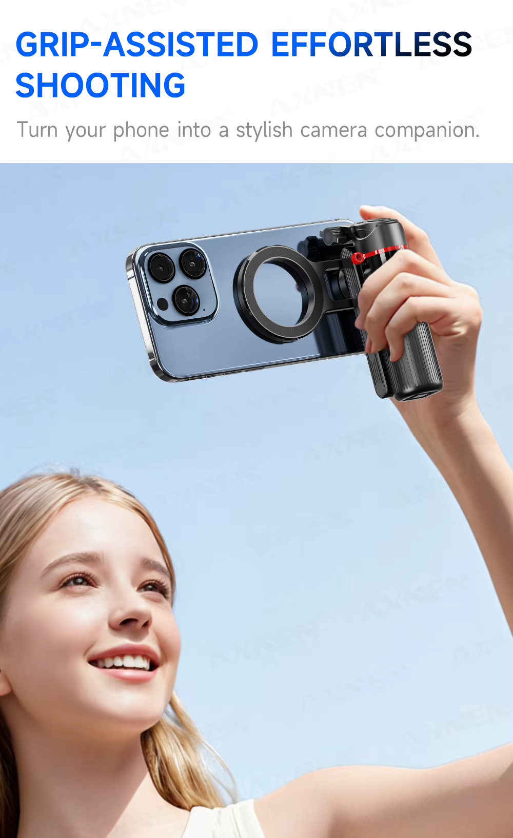 Yuxns Magnetic Mini Selfie Stick Tripod for Cellphone with Extension Rod Wireless Remote, Fill Light Option, for Smartphone Vlog Shoot