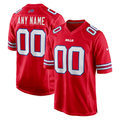 Yuxns Custom B.Bills Red Alternate Game Stitched Jerseys