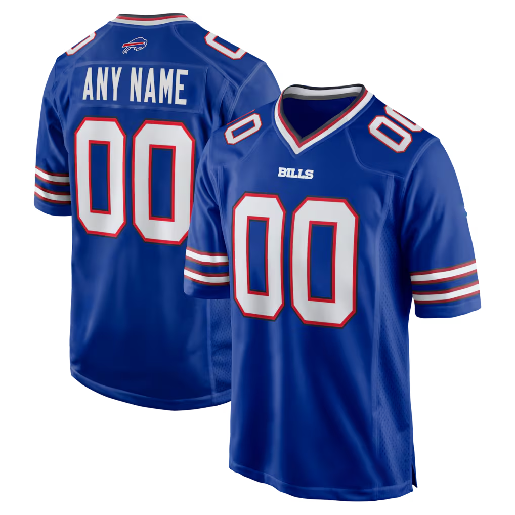 Yuxns Custom B.Bills Royal Royal Game Stitched Jerseys