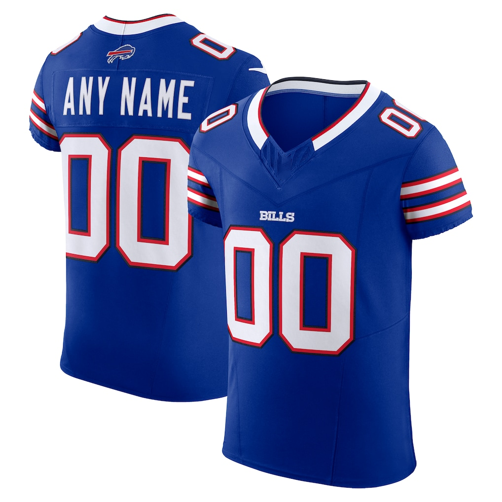 Yuxns Custom B.Bills Royal Vapor F.U.S.E. Elite Stitched Jerseys