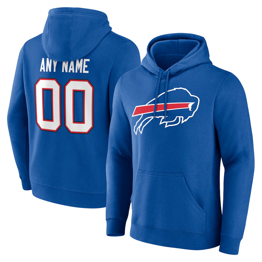 Yuxns Custom B.Bills Team Authentic Personalized Name & Number Hoodie Stitched Jerseys