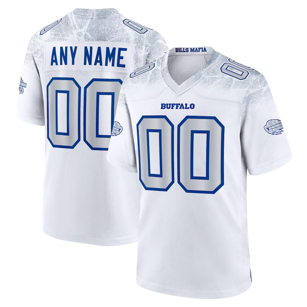 Yuxns Custom B.Bills White 2025 Rivalries Collection Game Stitched Jerseys
