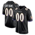Yuxns Custom B.Ravens Black Home Game Stitched Jerseys