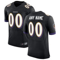 Yuxns Custom B.Ravens Black Speed Machine Elite Stitched Jerseys