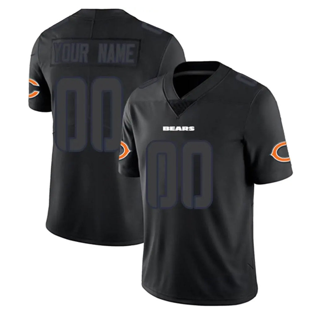 Yuxns Custom C.Bears Black Impact Limited Game Any Name & Numbers Stitched Jerseys