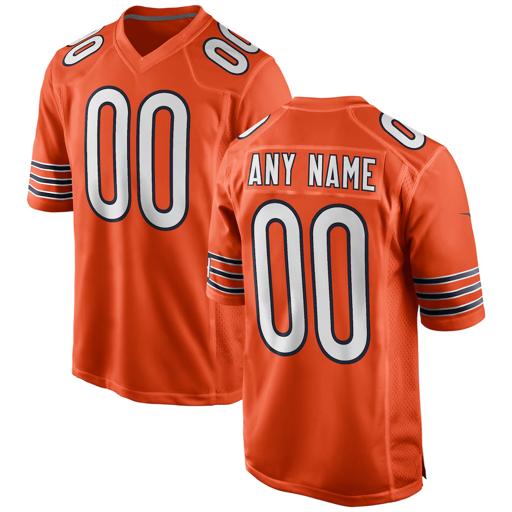 Yuxns Custom C.Bears Orange Alternate Custom Game Stitched Jerseys