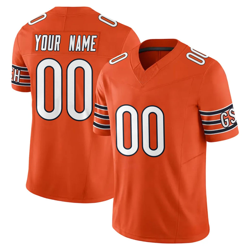 Yuxns Custom C.Bears Orange Vapor F.U.S.E. Limited Home Game Any Name & Numbers Stitched Jerseys