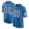 Yuxns Custom D.Lions Blue Home Game Any Name & Numbers Stitched Jerseys