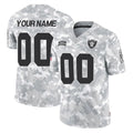 Yuxns Custom LV.Raiders Arctic Camo Salute To Service Limited Game Any Name & Numbers Stitched Jerseys