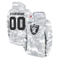 Yuxns Custom LV.Raiders Arctic Camo Salute to Service Hoodies Limited Game Any Name & Numbers Stitched Jerseys