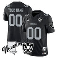 Yuxns Custom LV.Raiders Black 65th Anniversary Vapor Limited Home Game Any Name & Numbers Stitched Jerseys