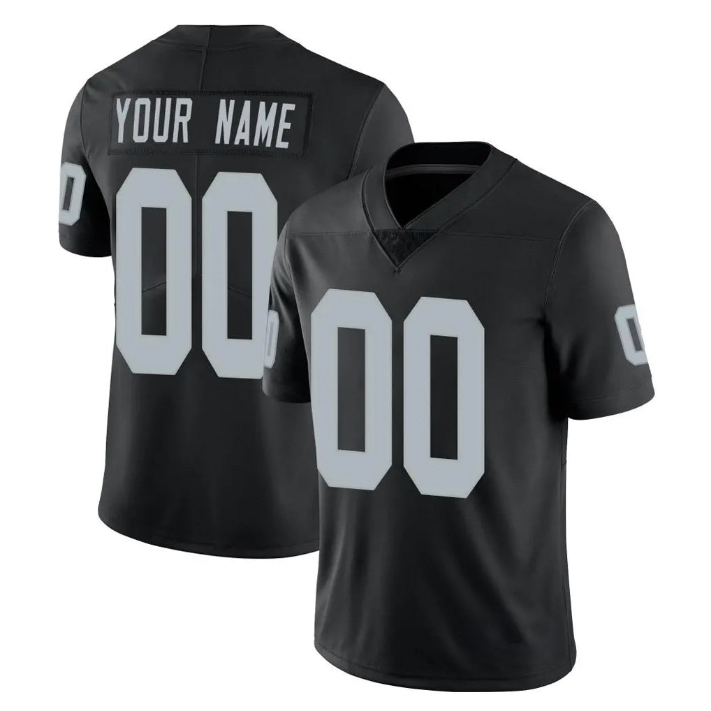 Yuxns Custom LV.Raiders Black Limited Vapor Untouchable Home Game Any Name & Numbers Stitched Jerseys