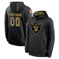 Yuxns Custom LV.Raiders Black Salute to Service Hoodies Limited Game Any Name & Numbers Stitched Jerseys