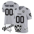 Yuxns Custom LV.Raiders Gray 65th Anniversary Vapor Limited Home Game Any Name & Numbers Stitched Jerseys