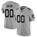 Yuxns Custom LV.Raiders Gray Limited Vapor F.U.S.E. Home Game Stitched Jerseys