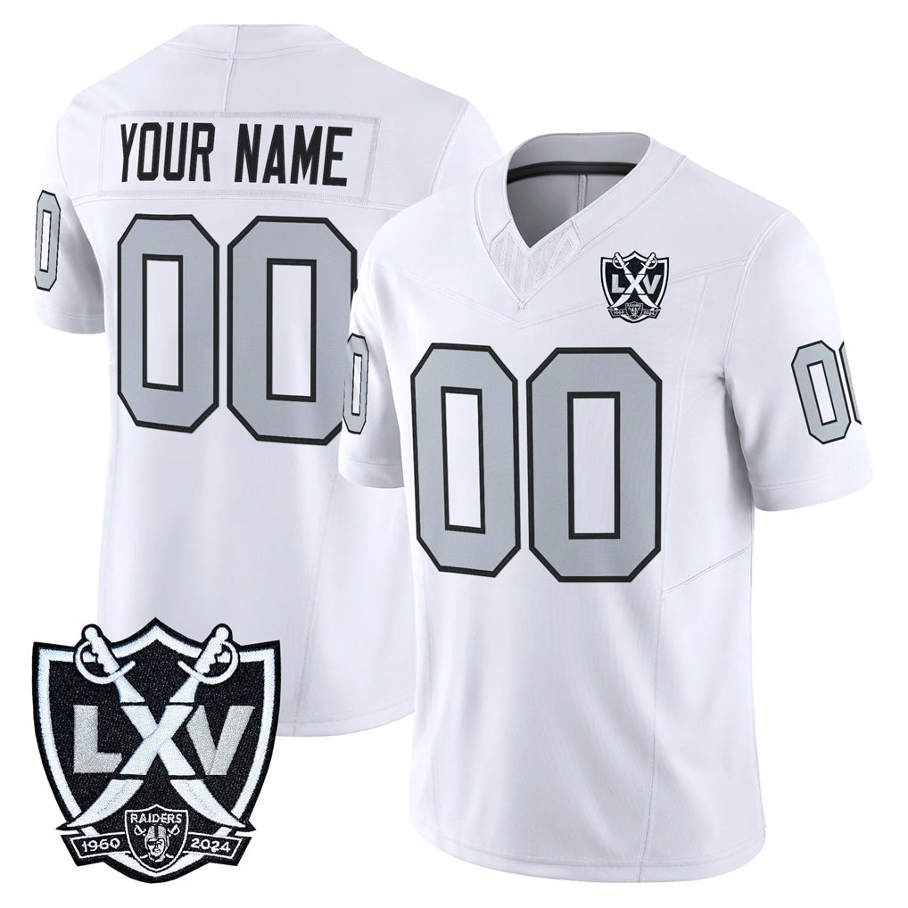 Yuxns Custom LV.Raiders White 2026 Vapor Limited Home Game Any Name & Numbers Stitched Jerseys