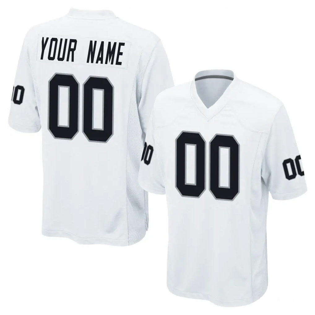Yuxns Custom LV.Raiders White Home Game Any Name & Numbers Stitched Jerseys