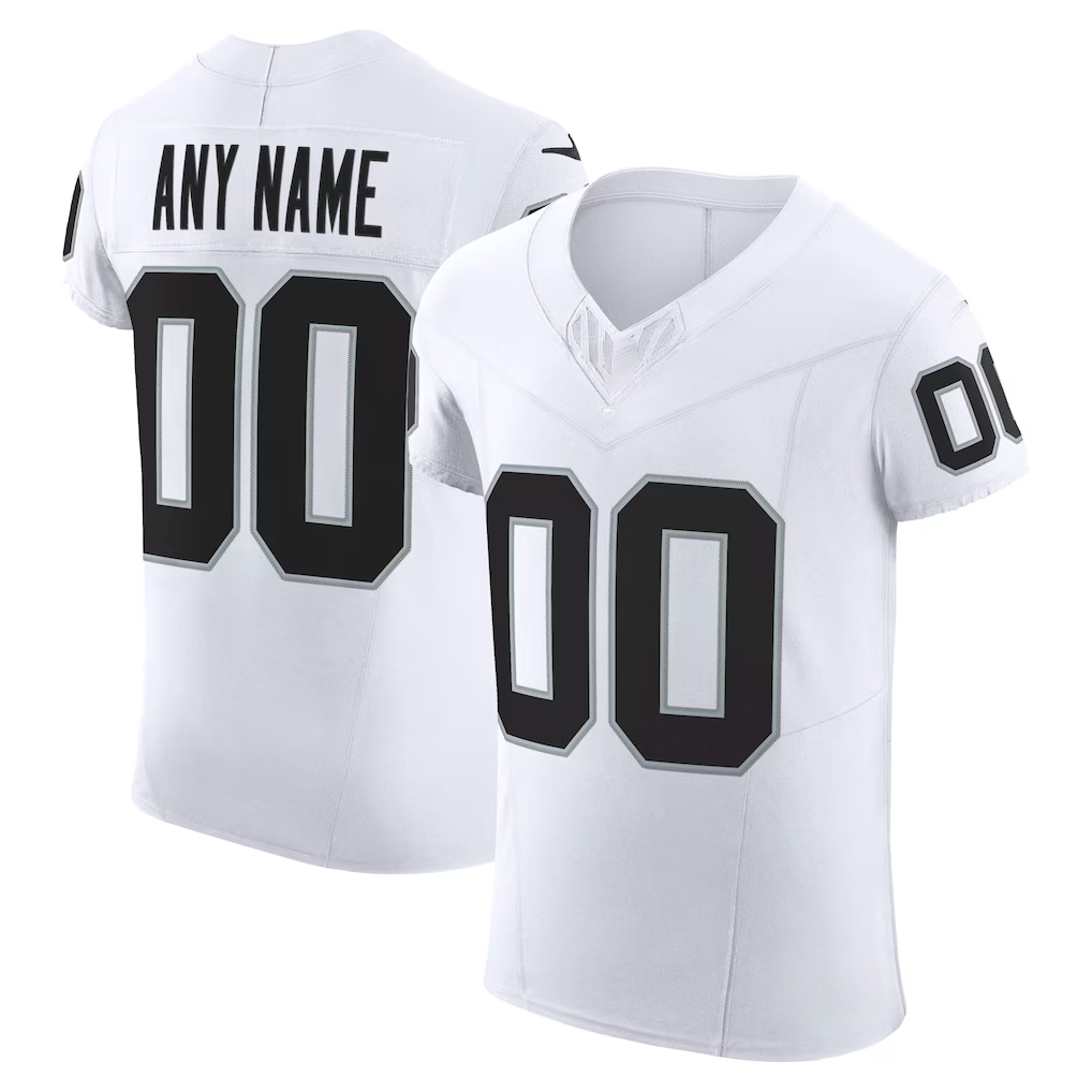 Yuxns Custom LV.Raiders White Vapor F.U.S.E. Elite Stitched Jerseys