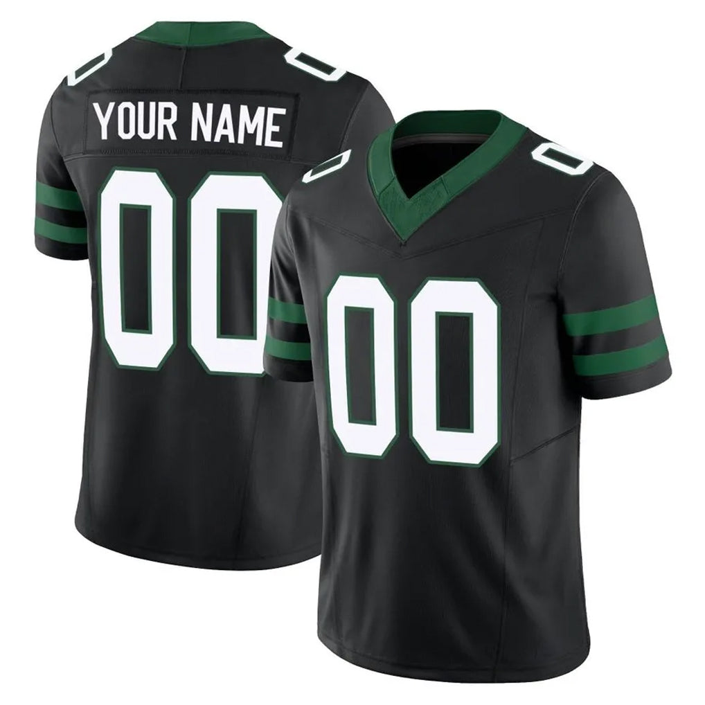 Yuxns Custom NY.Jets Black Limited Legacy Vapor F.U.S.E. Home Game Any Name & Numbers Stitched Jerseys