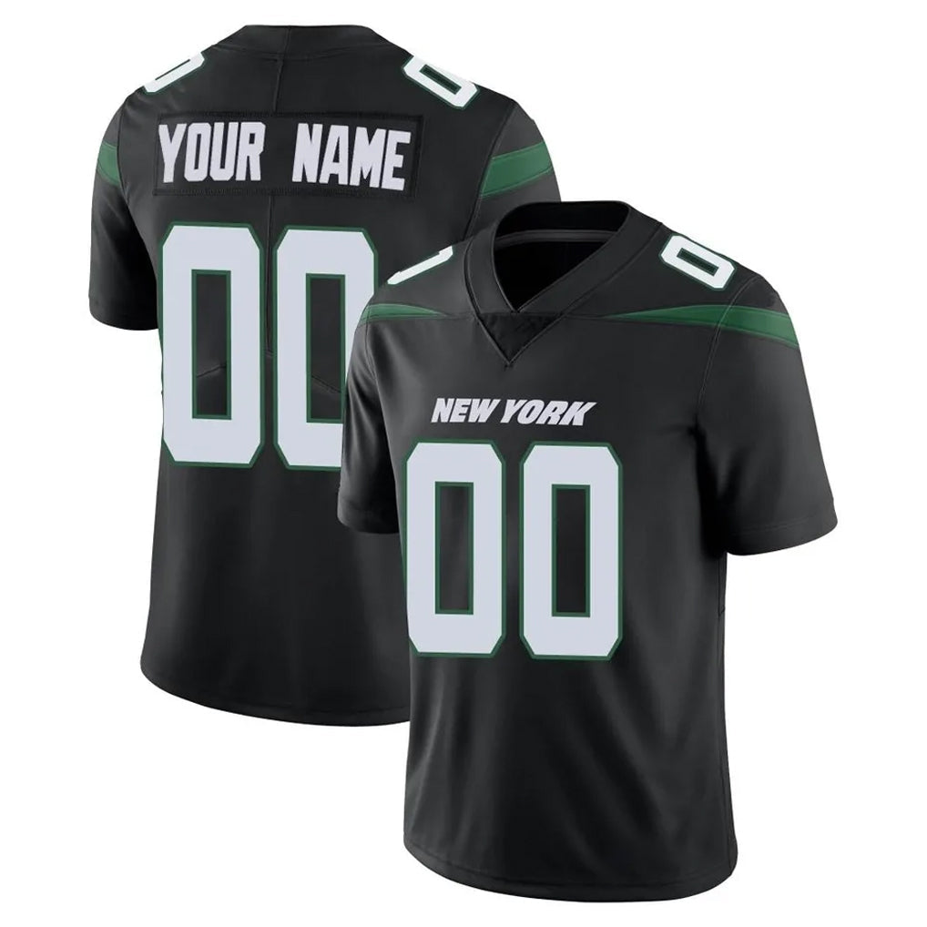 Yuxns Custom NY.Jets Black Limited Vapor Home Game Any Name & Numbers Stitched Jerseys