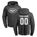 Yuxns Custom NY.Jets Gray Pullover Hoodies Limited Game Any Name & Numbers Stitched Jerseys