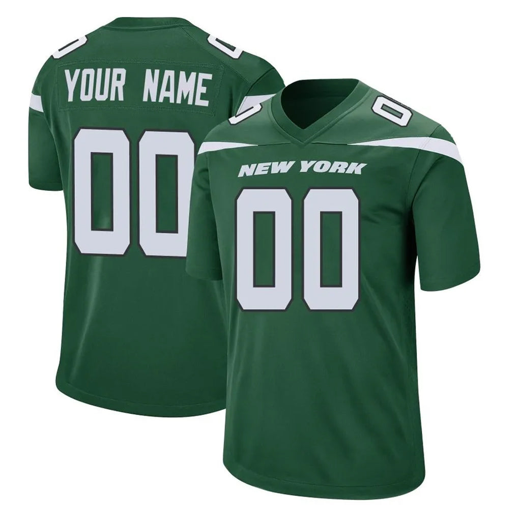 Yuxns Custom NY.Jets Green Home Game Any Name & Numbers Stitched Jerseys
