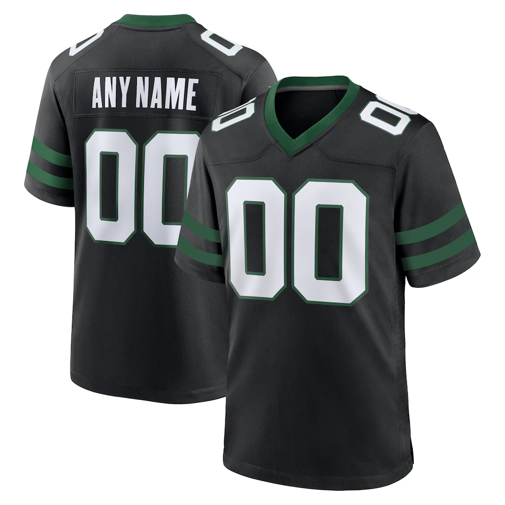 Yuxns Custom NY.Jets Legacy Black Alternate Game Stitched Jerseys