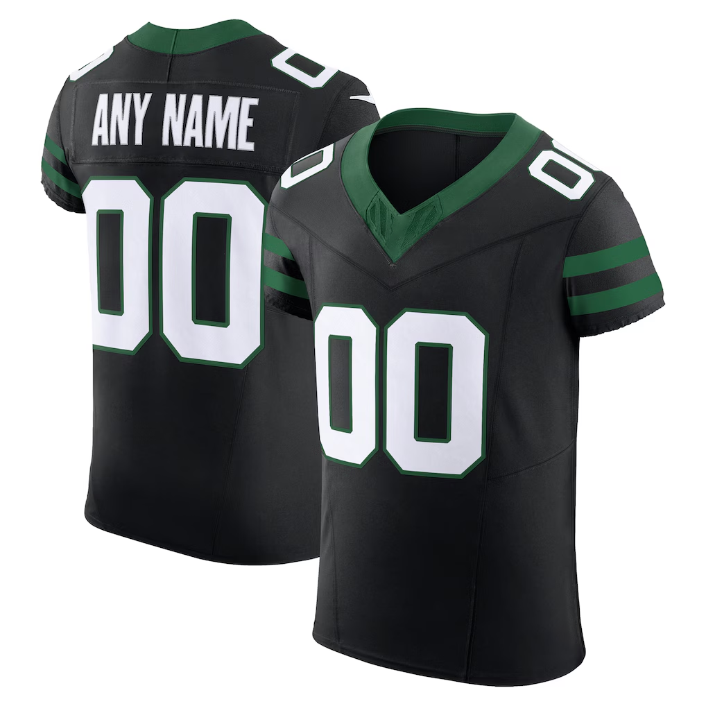 Yuxns Custom NY.Jets Legacy Black Alternate Vapor F.U.S.E. Elite Stitched Jerseys