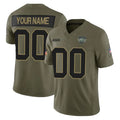 Yuxns Custom NY.Jets Olive 2025 Salute To Service Limited Any Name & Numbers Stitched Jerseys