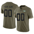 Yuxns Custom NY.Jets Olive Salute To Service Limited Any Name & Numbers Stitched Jerseys