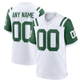 Yuxns Custom NY.Jets White Classic Alternate Replica Stitched Jerseys