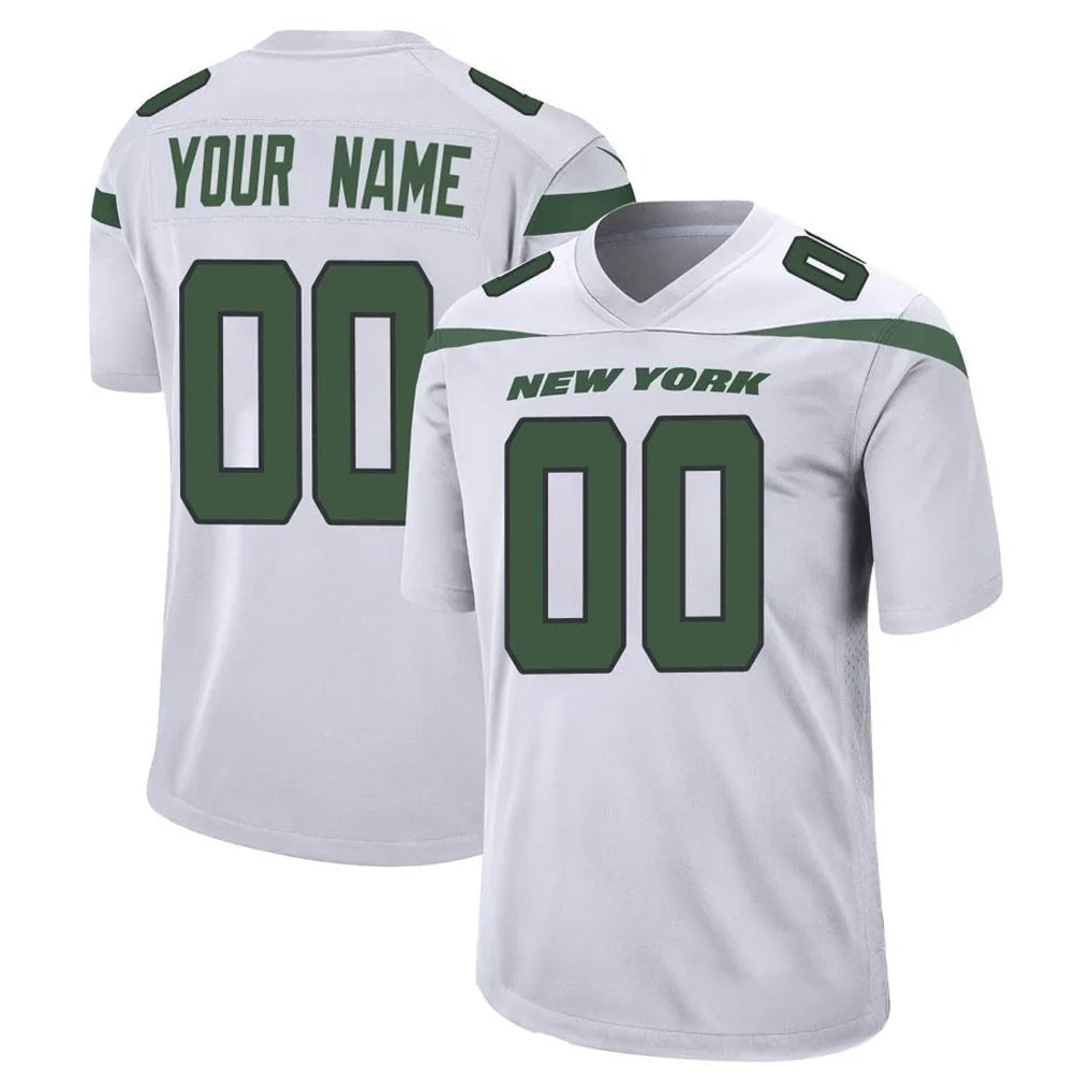 Yuxns Custom NY.Jets White Spotlight Home Game Any Name & Numbers Stitched Jerseys