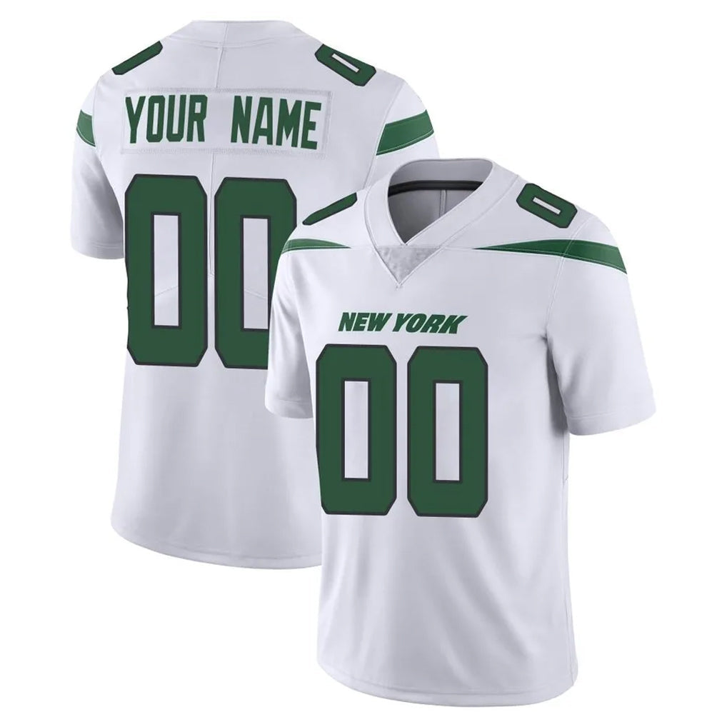Yuxns Custom NY.Jets White Spotlight Limited Vapor Home Game Any Name & Numbers Stitched Jerseys