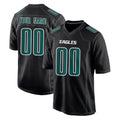 Yuxns Custom P.Eagles Carbon Black Fashion Home Game Any Name & Numbers Stitched Jerseys