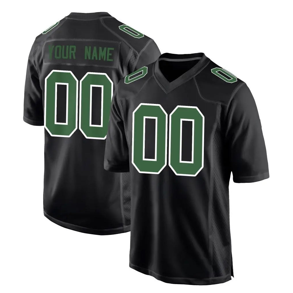 Yuxns Custom P.Eagles Carbon Green Fashion Home Game Any Name & Numbers Stitched Jerseys