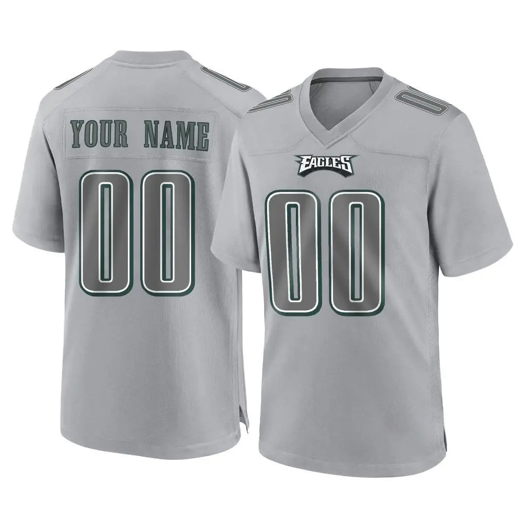 Yuxns Custom P.Eagles Gray Atmosphere Fashion Home Game Any Name & Numbers Stitched Jerseys