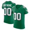 Yuxns Custom P.Eagles Kelly Green 2nd Alternate Vapor F.U.S.E. Elite Stitched Jerseys