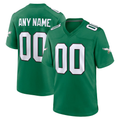 Yuxns Custom P.Eagles Kelly Green Alternate Stitched Jerseys
