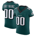 Yuxns Custom P.Eagles Midnight Green Team Vapor F.U.S.E. Elite Stitched Jerseys