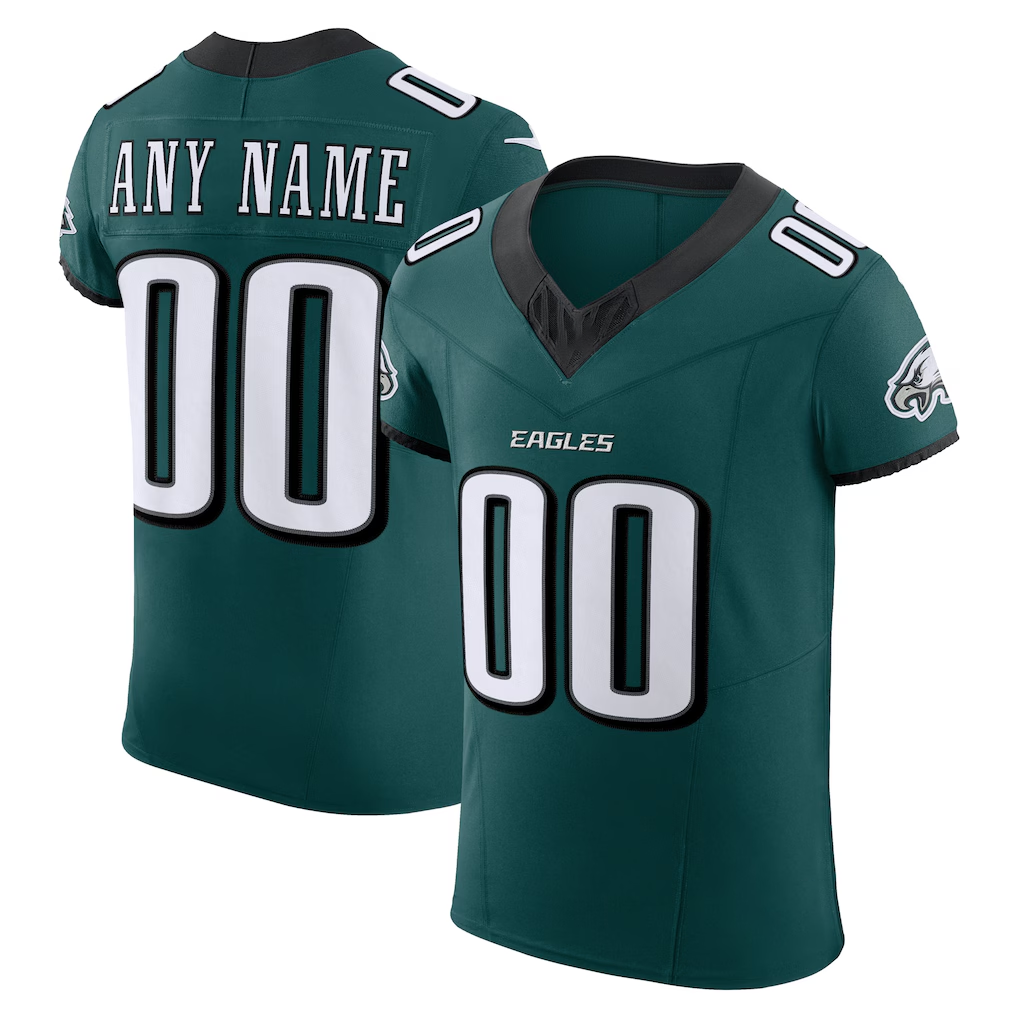 Yuxns Custom P.Eagles Midnight Green Team Vapor F.U.S.E. Elite Stitched Jerseys