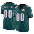 Yuxns Custom P.Eagles Team Color Green Limited Vapor F.U.S.E. Super Bowl LIX Home Game Any Name & Numbers Stitched Jerseys