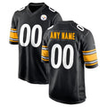 Yuxns Custom P.Steelers Black Home Game Any Name & Numbers Stitched Jerseys