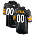 Yuxns Custom P.Steelers Black Home Game Stitched Jerseys