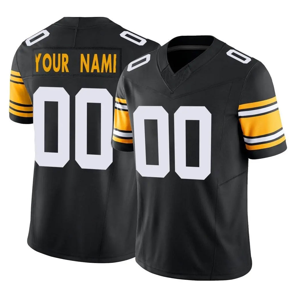 Yuxns Custom P.Steelers Black Limited Alternate Vapor F.U.S.E. Home Game Any Name & Numbers Stitched Jerseys