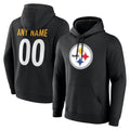 Yuxns Custom P.Steelers Black Salute to Service Hoodies Limited Game Any Name & Numbers Stitched Jerseys