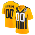 Yuxns Custom P.Steelers Gold Alternate 1933 Throwback Game Stitched Jerseys
