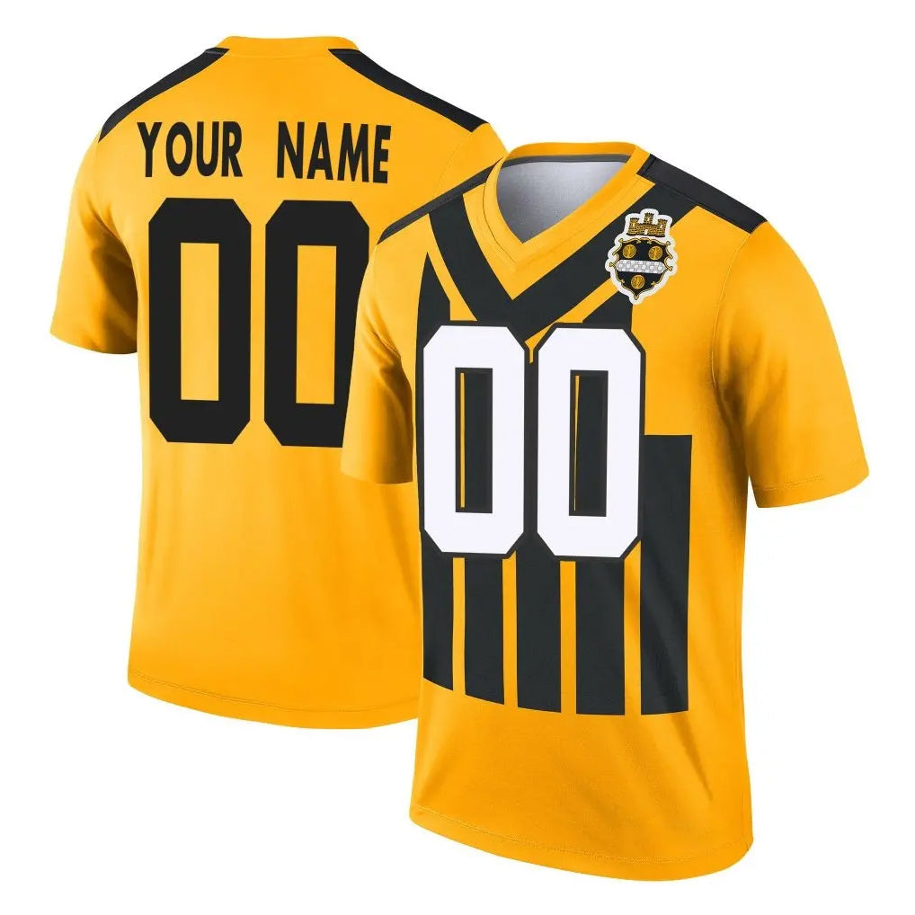 Yuxns Custom P.Steelers Gold Legend Limited 1933 Throwback Performance Home Game Any Name & Numbers Stitched Jerseys