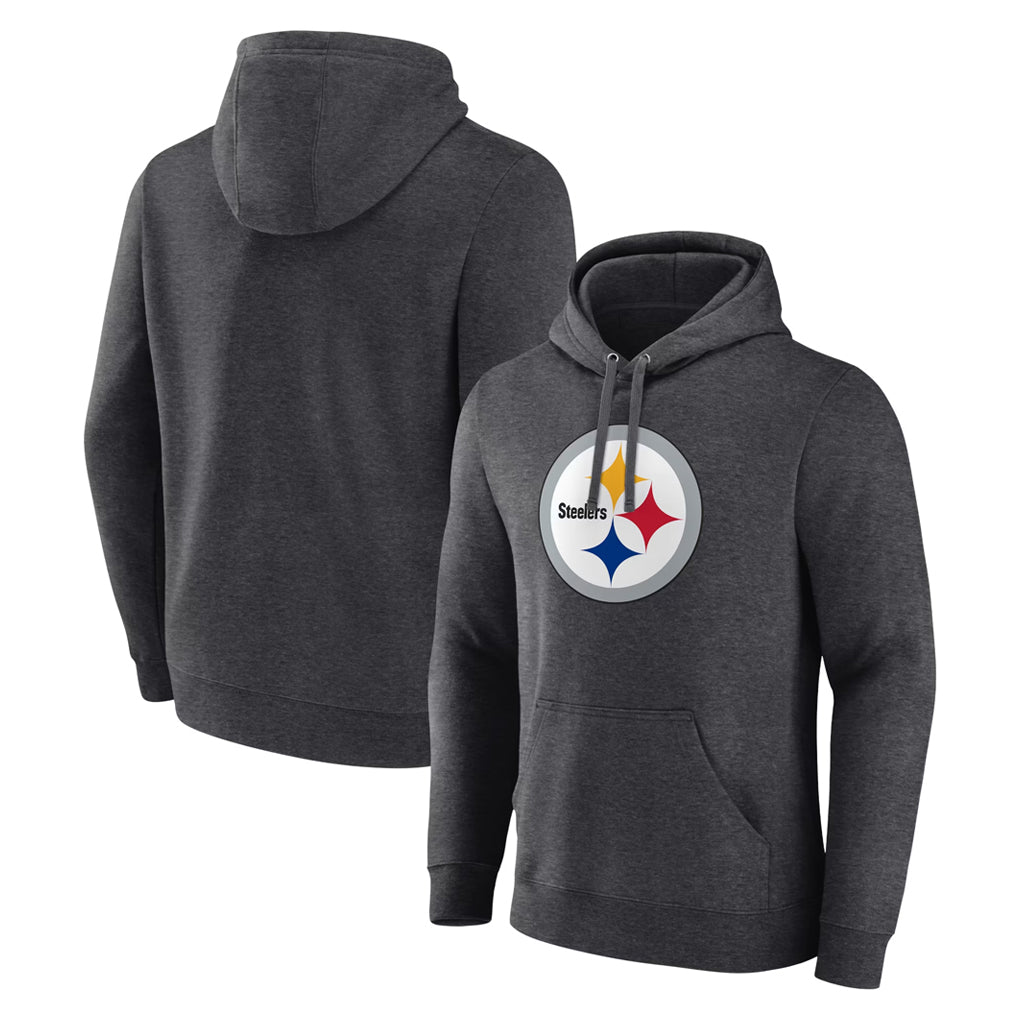 Yuxns Custom P.Steelers Gray Pullover Hoodies Limited Any Name & Numbers  Stitched Jerseys