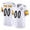 Yuxns Custom P.Steelers White Limited Vapor F.U.S.E. Home Game Any Name & Numbers Stitched Jerseys