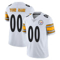 Yuxns Custom P.Steelers White Limited Vapor Untouchable Home Game Any Name & Numbers Stitched Jerseys